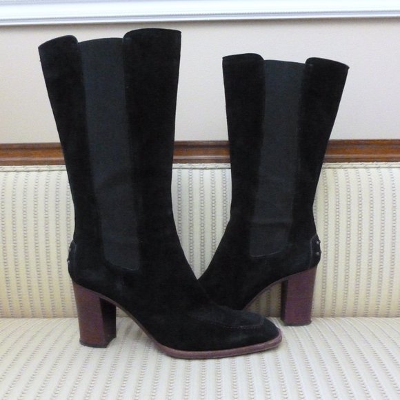 Tod's Shoes - TOD'S Black Suede Boots HOST PICK!